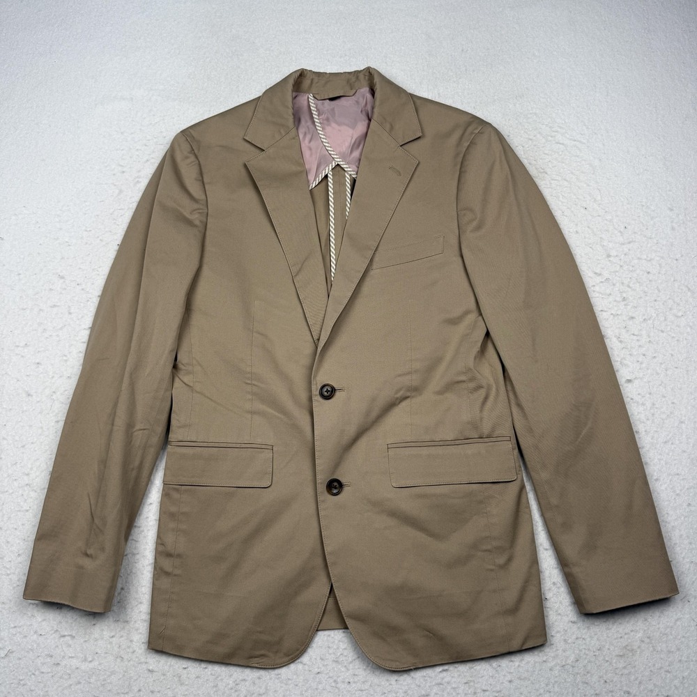 Bonobos Blazer Mens 36R Beige Stretch Cotton Slim Fit Sport Coat Jacket Emmetex